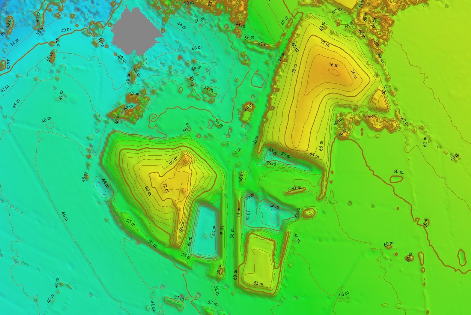 Courbes de Niveaux déduites du Modèle 3D